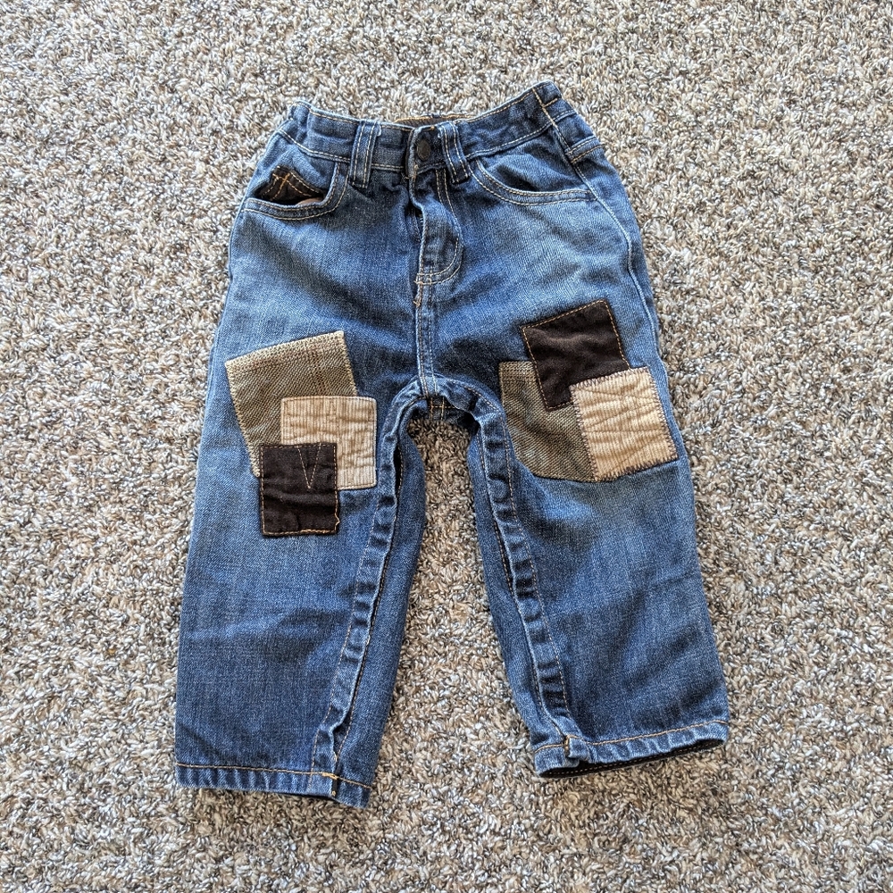 Sean John Patchwork Kids Jeans Size 12 - 18 Months Y2K Style